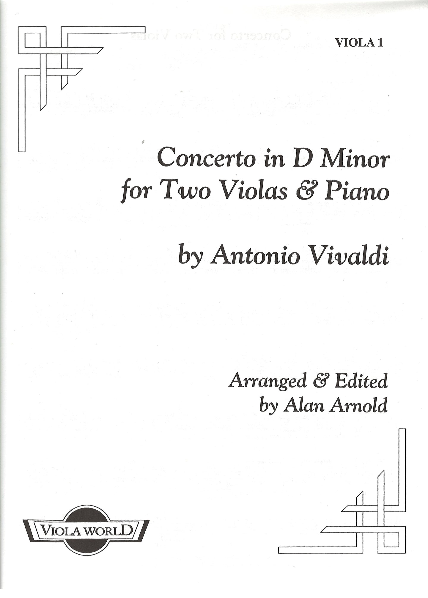 Vivaldi - Concerto for Two Violas & Piano