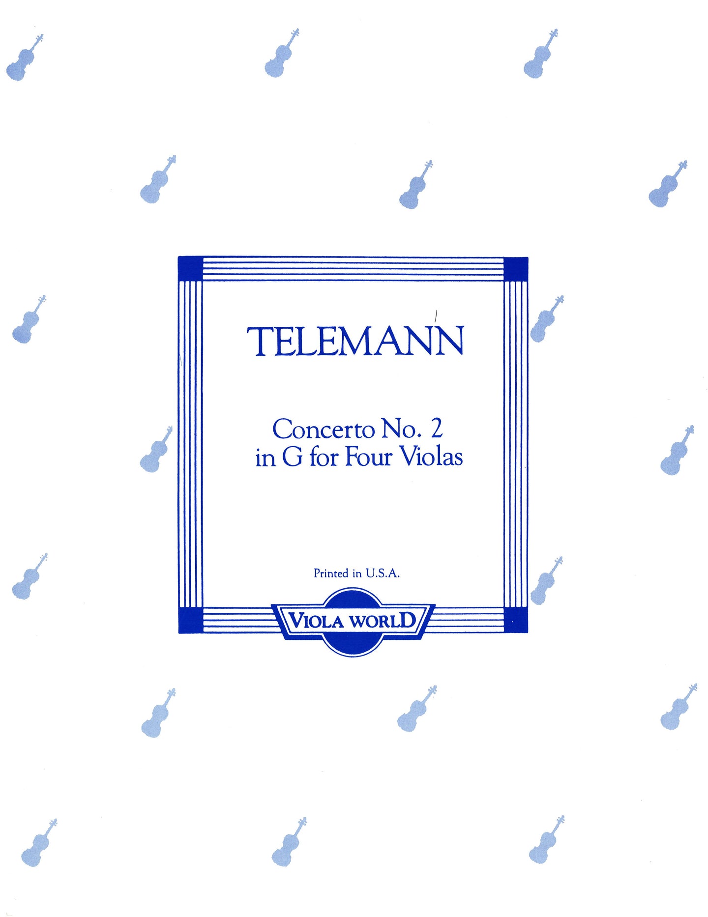 Telemann - Concerto #2 in G for Four Violas