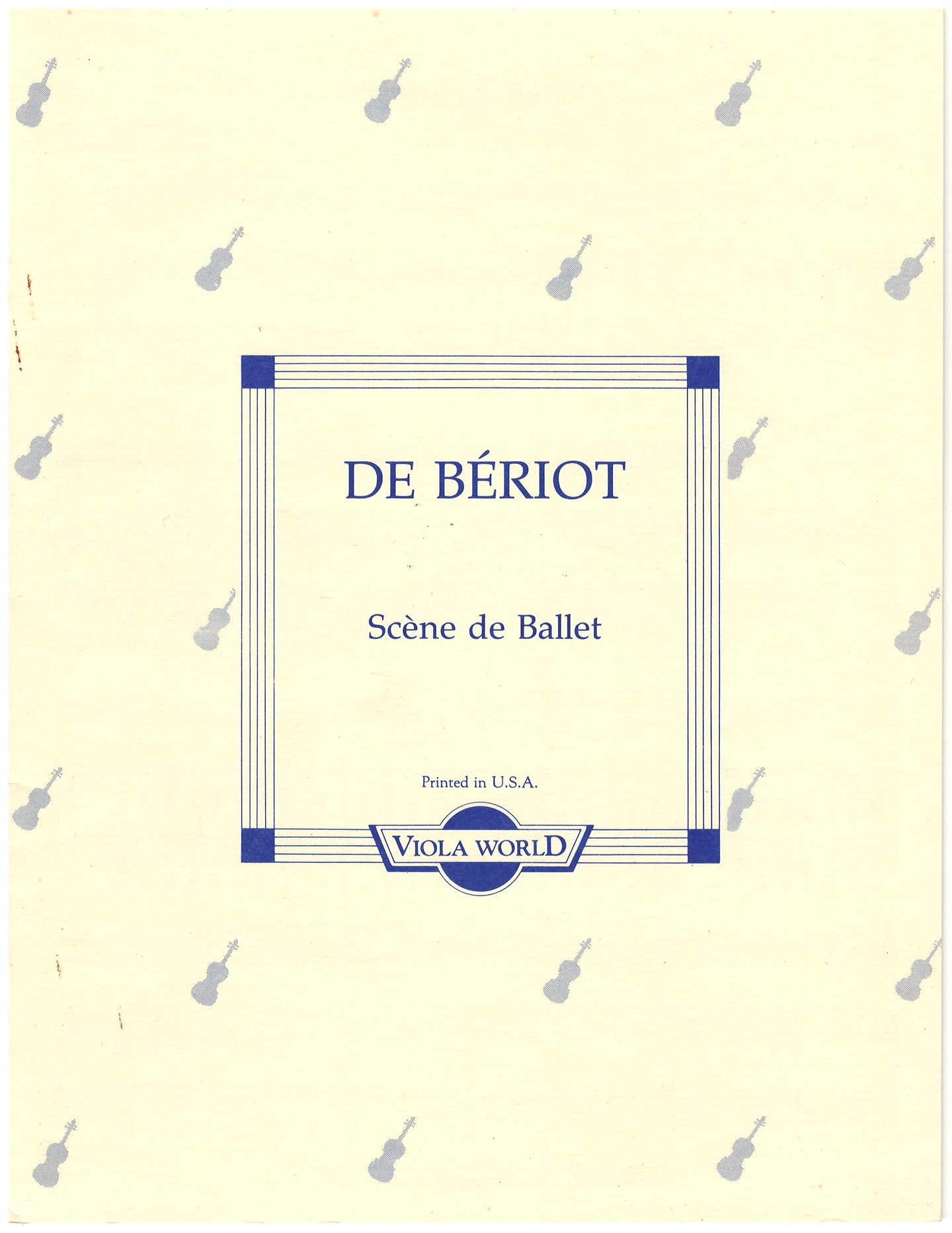 DeBeriot - Scene de Ballet