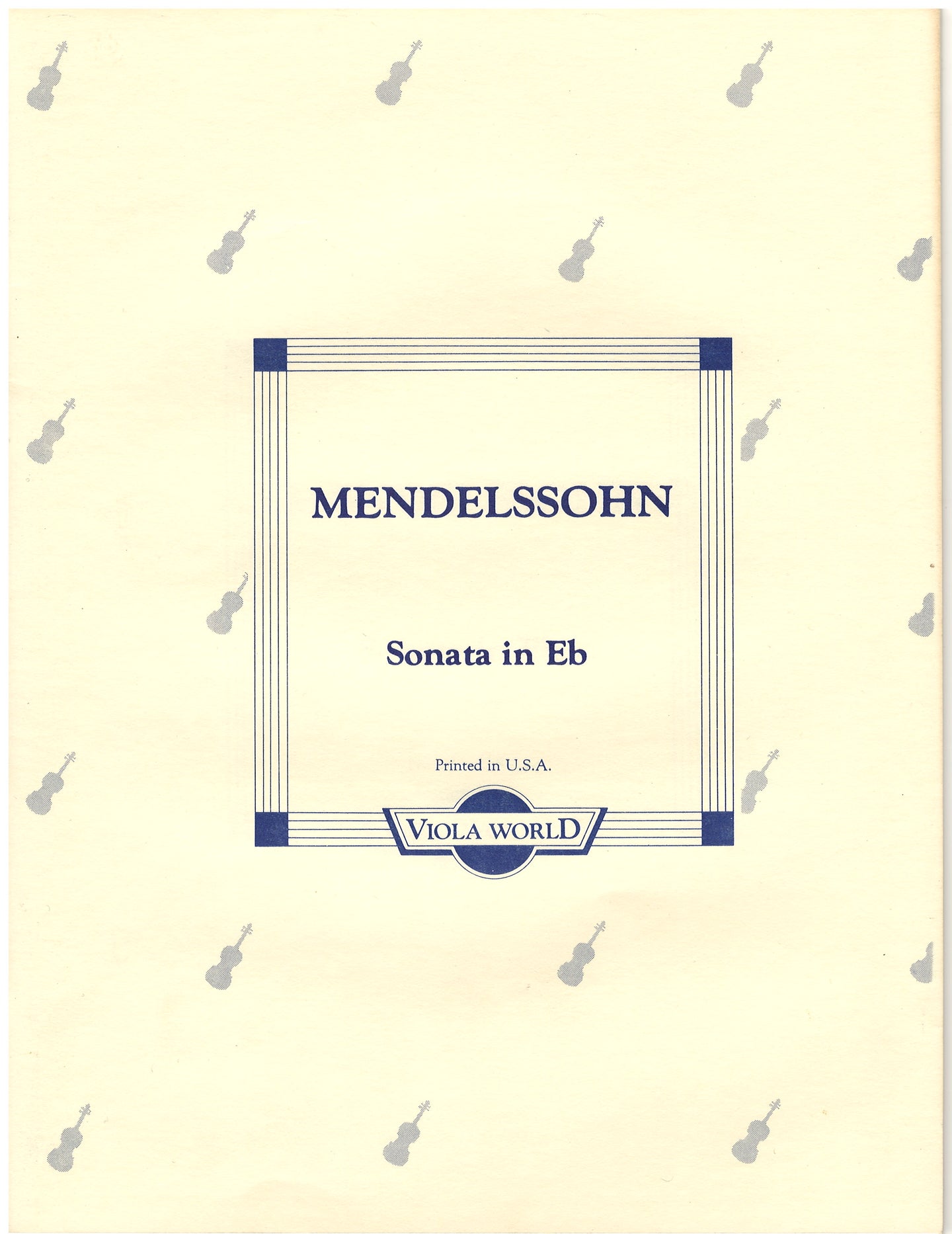 Mendelssohn - Sonata in E Flat