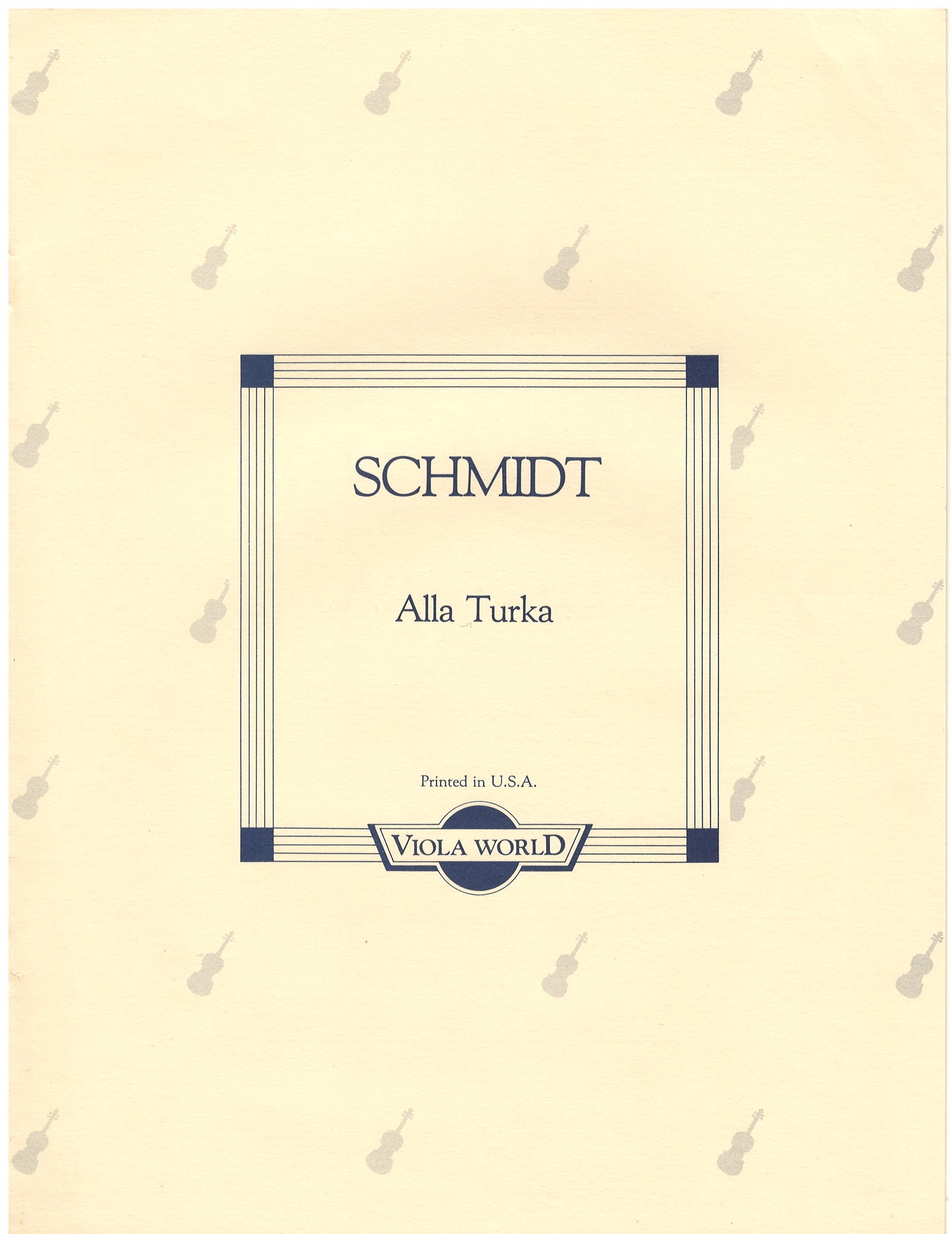Schmidt - Alla Turka